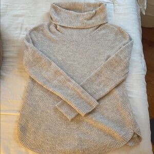 Cozy Tan/Gray Turtleneck Sweater